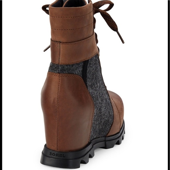 Sorel Joan of Artic Wedge III waterproof booties tobacco black 10.5 11 - Picture 4 of 5